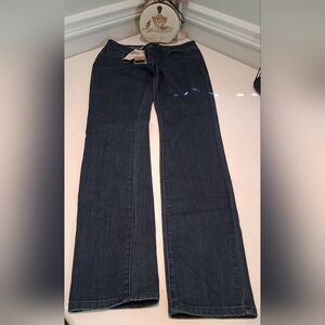 Prana Dark Denim Low Rise Fitted Kara Jeans Sz 6 NWT